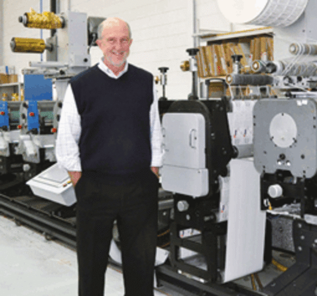 David McCloud sticks up for the old ways at Label Partners with his Gallus ECS-340 flexo press.