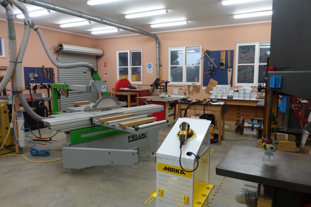 We took a peek at the well equipped machine room at Sturt School For Wood.