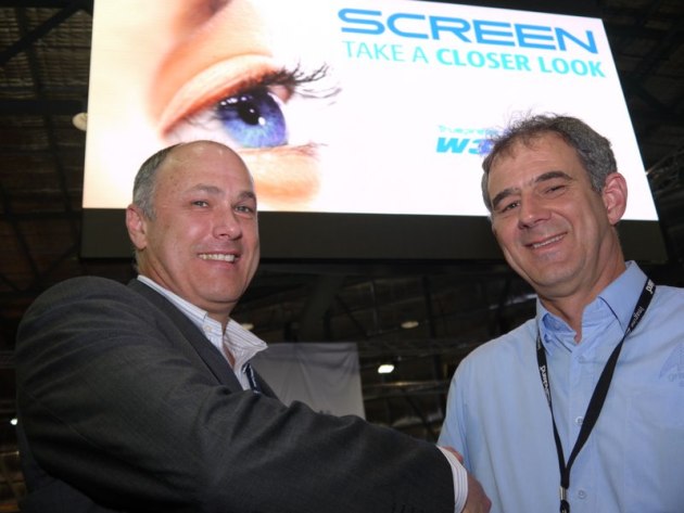 It&#39;s a deal! Peter Scott(L) of Screen and Mark Tailby (R) of Graphic Art Mart