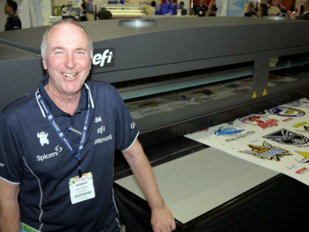 Here&#39;s Gazza - Spicers wide format man Garry Smith