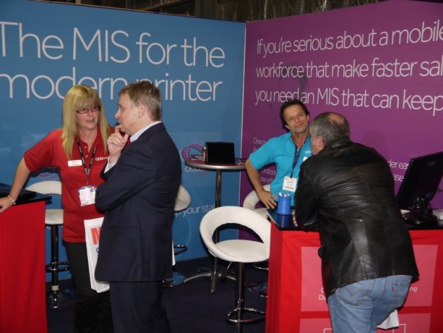 Optimus&#39; Nicola Bisset and Con James talk to interested MIS parties