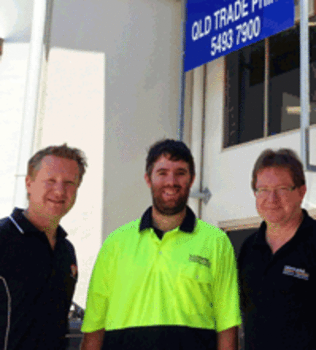 Garth Austin with Future Print apprentice David Smith and Queensland Future Print Advisor, John Scott.