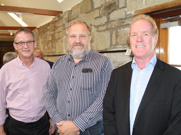 At the inaugural Tasmanian Printing Convention - (l-r) Shane Brooks (Fairfax), Martin Guilliamse (Mark Media), and Gary Nilsson (Mercury Walch).