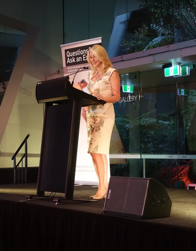 Well known journalist, TV presenter and author Tracey Spicer MC'd the event.