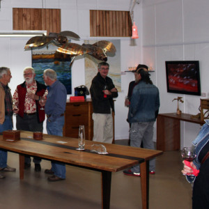 Celebrating 30 years at exhibition opening night, July 5, 2014.