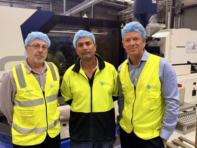 Focusing on supply continuity: Caps & Closures' Robert Rumian,  operations; Wayne Mould, production manager; Brendon Holmes, managing director.