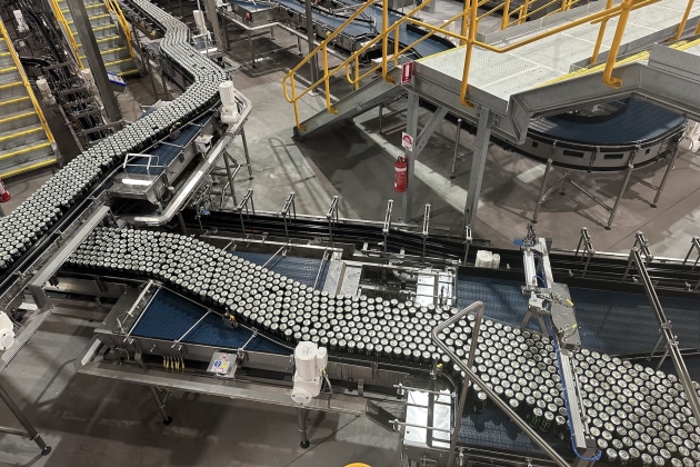 Up and running: CCEP's new can filling line at its Richlands site,  which will service demand for its fast-growing Monster energy drink brand.