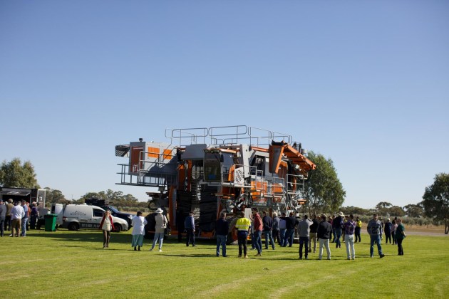 Cobram Estate Harvester at its Boort orchards. (Cobram Estate)