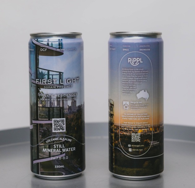 Rippl: Making waves in water market with striking cans.