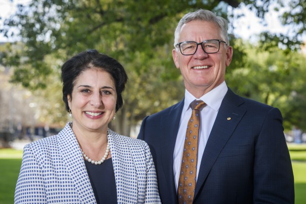Defence SA Advisory Board Chair Lieutenant General Rick Burr and Defence SA Advisory Board member Christine Zeitz.

Credit: Defence SA