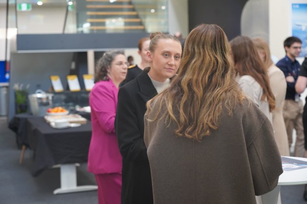 Women gathered for breakfast at the ADM Women in Defence and National Security Breakfast, hosted by CAE.

Credit: Kirra Davey