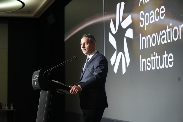 Head of the Australian Space Agency, Enrico Palermo, at the Australasian Space Innovation Institute announcement. 

Credit: Kirra Davey
