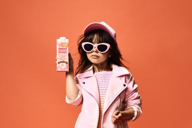 Famous Kids Protein Shake is packaged in sustainable Tetra Brik Aseptic 250 Edge cartons by Tetra Pak.