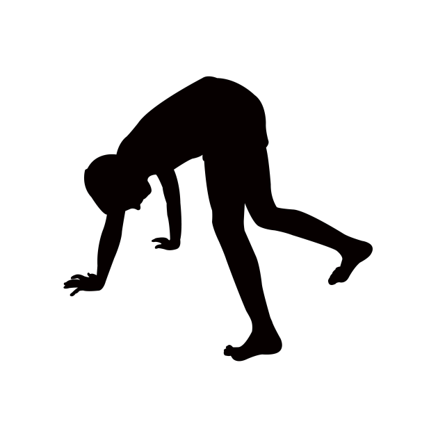 Walking on all fours.