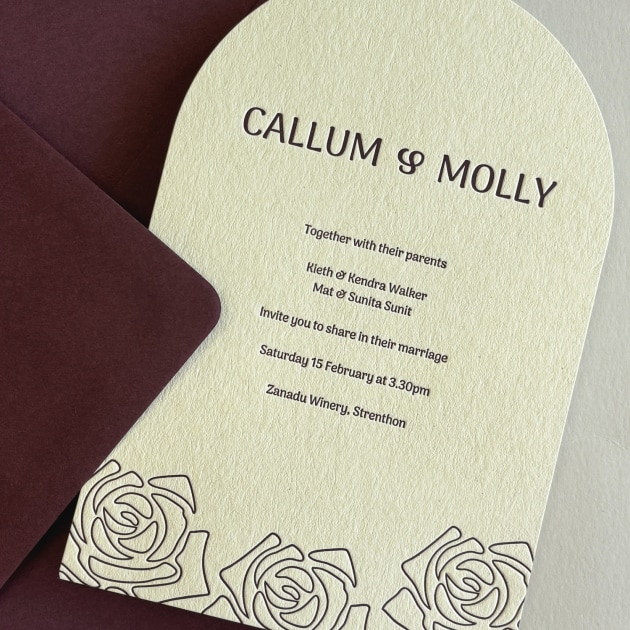 Wedding invitation: Les Naturals Ivoire