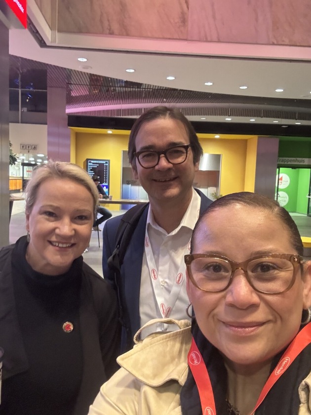 Left to Right: Kellie Northwood, Visual Media Assocation; Tim Sykes, Packaging Europe, Zaidee Jackson