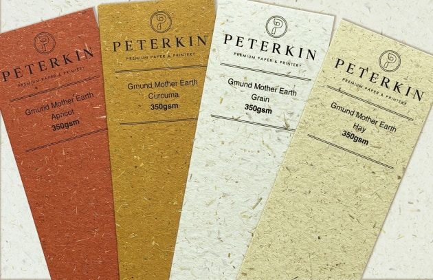 The Mother Earth range: 50 per cent alternative fibres including grass and grain waste, blended with FSC-certified wood pulp