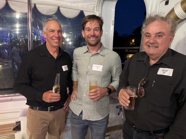 Graeme Beasley of Heat and Control with James and Greg Windsor of Fibre King.