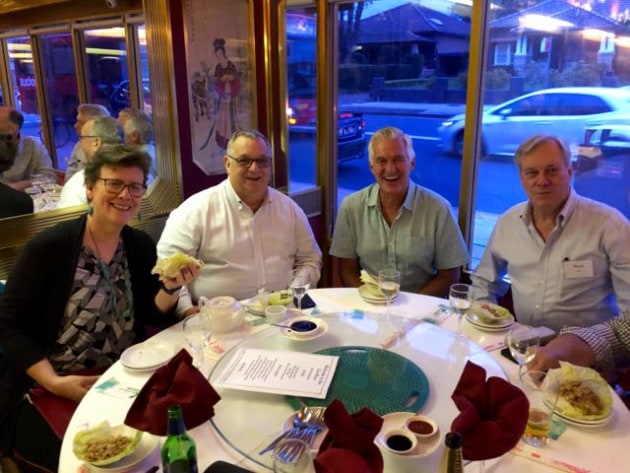 Enjoying good company: Jean Kropper, Stephanus Peters, Bob Lockley and Steve Kyd.