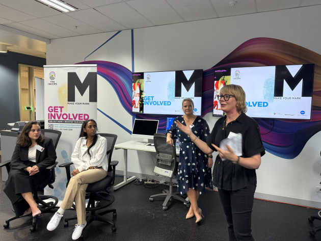 Sharing insights: (l-r) Olga Plastourgos, marketing executive at Kyocera; Zaf Haq, project manager at IVE Group; Kellie Northwood CEO VMA; Sonia Shwabsky, CEO, Kwik Kopy.