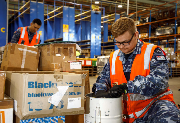 Aircraft parts being unpacked at Joint Logistics Unit (East) at RAAF Base Richmond.

Credit: Defence