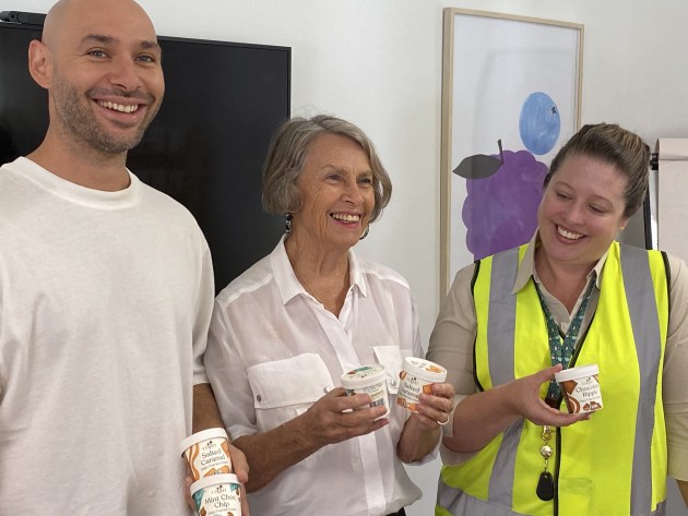 COYO Founder Sandra Gosling (middle) with son Jonathan and R&D manager Beth Campbell.