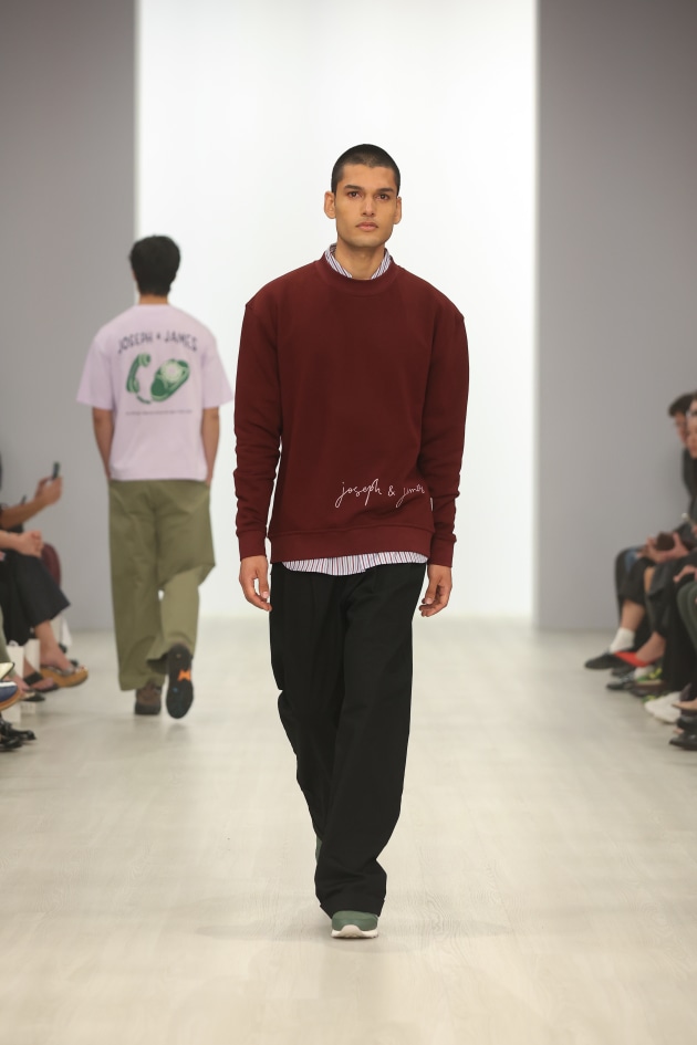 Joseph + James runway. Supplied by AFC Australian Fashion Week.