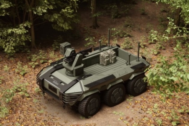 HRC's Sherpa, the multipurpose unmanned vehicle features advanced AI, autonomous driving, and electrification technologies.

Credit: Hyundai Rotem Company