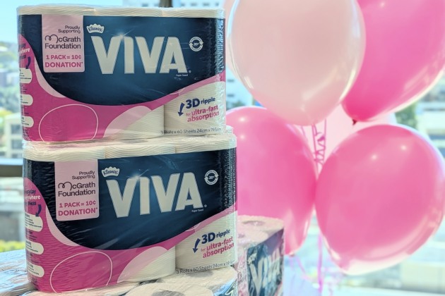 Viva paper towels turn pink to support McGrath Foundation nurses