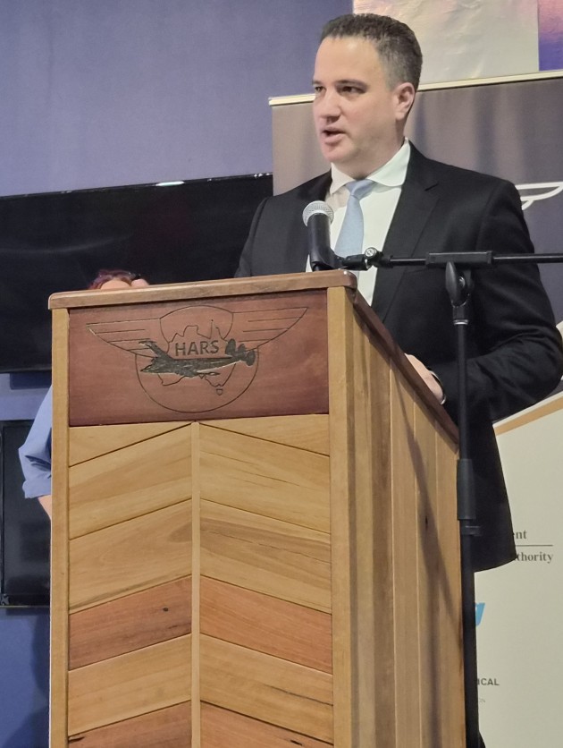 Kristian Constantinides thanks makes his presentation speech