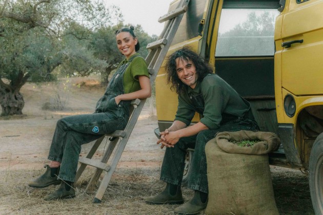 On Greece’s southern Peloponnese peninsula, Australian couple Harry and Morgan Labrakis are intent on reviving centuries old traditions and methods to produce their organic, small batch olive oil, Kyveli. (Image: Kyveli)