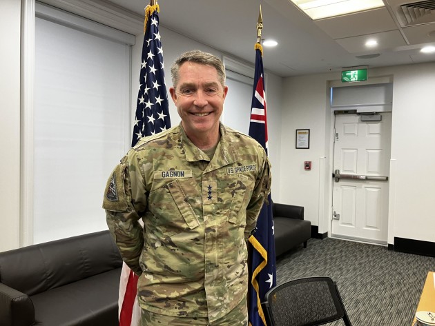 Lieutenant General Gregory Gagnon, commander of US Space Force Combat Forces Command, at the US embassy in Canberra.

Credit: Max Blenkin