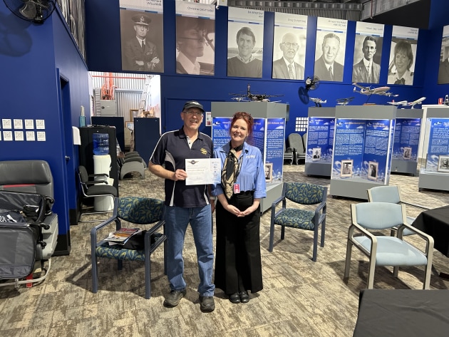Luck Bramston from Pennsula Aero Club with Australian Flying Editor Kreisha Ballantyne