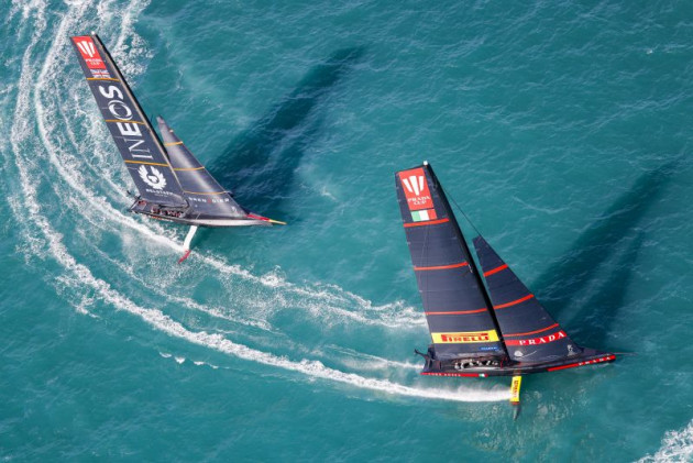 INEOS TEAM UK and Luna Rossa in action. Photo credit:  COR36 / Studio Borlenghi.