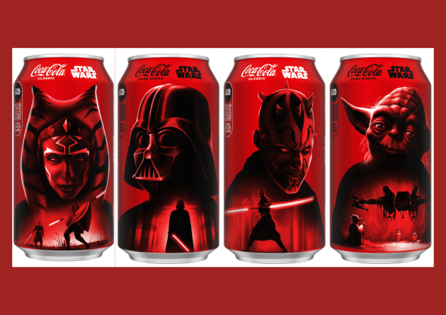 Coca-Cola and Disney have collaborated to launch a limited-edition Star Wars-themed packaging range in Australia, featuring 21 unique Coca-Cola cans and bottles.
Source: Coca-Cola