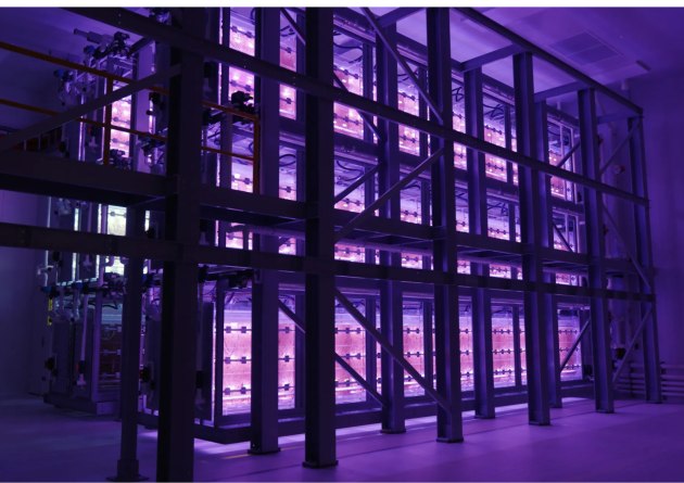 A further $28.7 million has been allocated to successful applicants through the federal Industry Growth Program, including several developing technologies to support the food system. Pictured is a tank in Provectus Algae's facility, which produces millions of litres of algae with methane-reducing properties.
Source: Provectus Algae