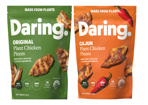 Plant-based meat company, v2food, has launched the Daring Food high-protein range in Australia, after acquiring the US food brand last year.
Source: v2food