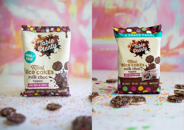 Openway Food Co. snack brand, Table of Plenty, has launched an elevated take on a childhood classic for a summer snacking solution – with the launch of its new 100s & 1000s Mini Rice Cakes.
Source: Openway Food Co