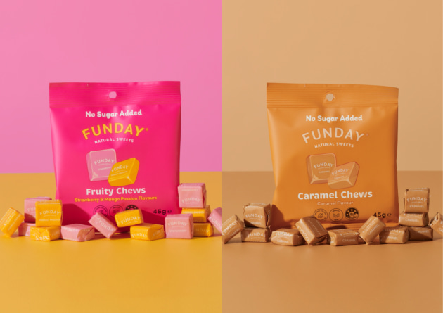 Better-for-you lolly brand, Funday Natural Sweets, has broken new ground with a range of satisfyingly chewy sweets, in flavours Strawberry & Mango Passion and Caramel.
Source: Funday