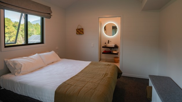 Bedroom at Waitai Lodge. Image provided
