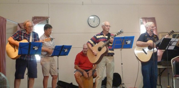 The Clubs Musical Instruments group entertained during the Christmas function playing instrument made them.
