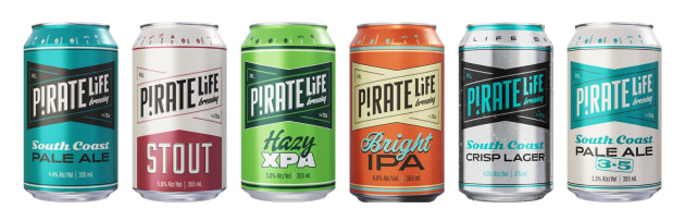 Long-standing partnership: Pirate Life's core range in cans by Orora