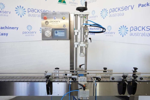 Packserv has engineered the capping machine for seamless integration into broader packaging lines.