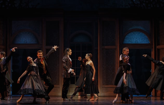 Polly Hilton as Mina and Charles Dashwood as Young Count Dracula in West Australian Ballet&rsquo;s Dracula. Photo: Jonathan VDK.