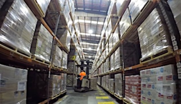 A worker at Australian Paper, Preston.