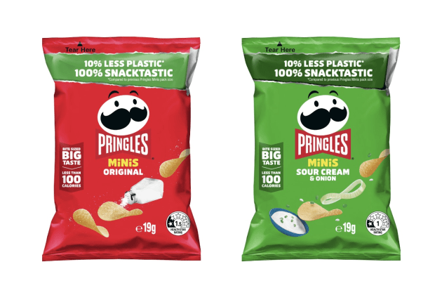 Pringles Minis packaging reduced by 10 per cent in Australia