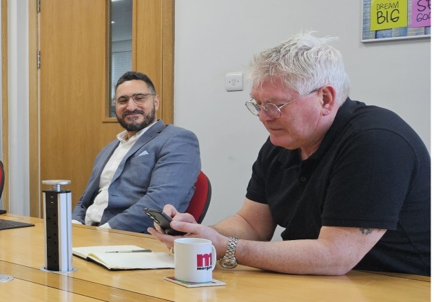 Putting AI to the test: Carl Carter (Adaptiv AI) and Paul Stead (Connect Print)