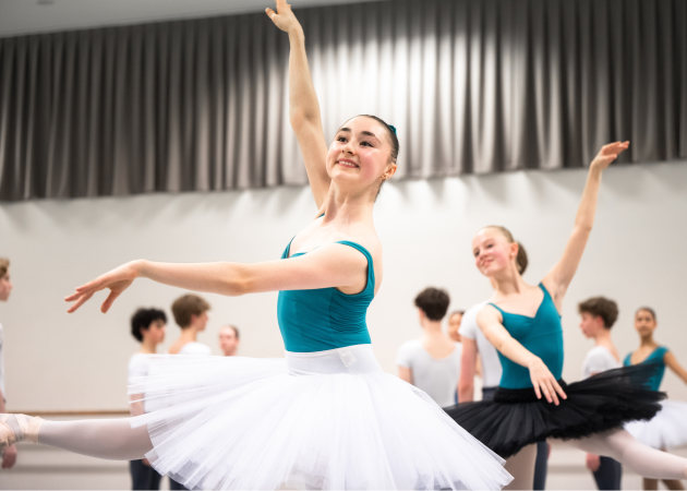 Scarlett in class. Image supplied by the Australian Ballet School