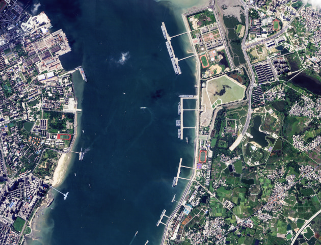SkySat&reg; image of the Southern Theater Command Navy Garrison, Zhanjiang, Guangdong Province, China, captured on 21 June 2025.