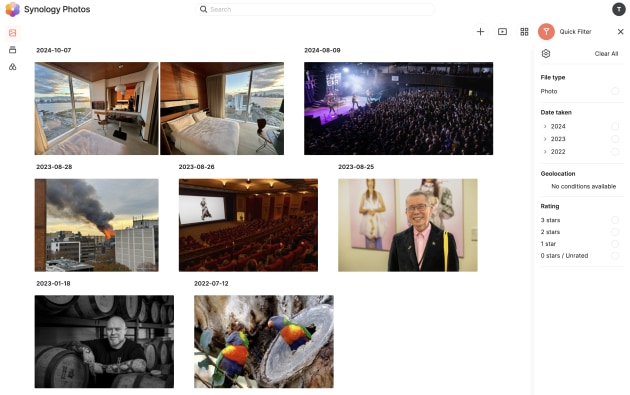 Screenview in Synology Photos App. Image: Tim Levy
